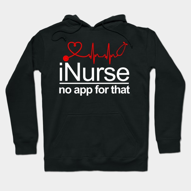 iNurse (White Text) Hoodie by MarinasingerDesigns